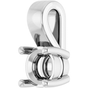 14K X1 White Gold 4.8 mm Round Charm/Pendant Mounting – image 4