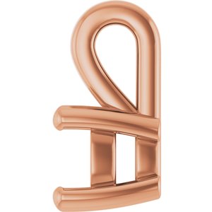 10K Rose Gold 4 mm Cushion Charm/Pendant Mounting – image 6