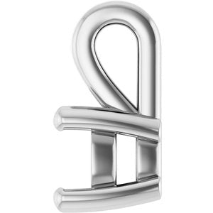 18K White Gold 4 mm Cushion Charm/Pendant Mounting – image 6