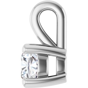 Continuum Sterling Silver 4 mm Cushion Charm/Pendant Mounting – image 5