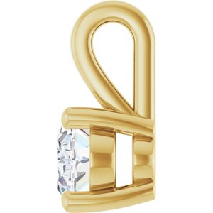 18K Yellow Gold 7x5 mm Oval Charm/Pendant Mounting – image 5