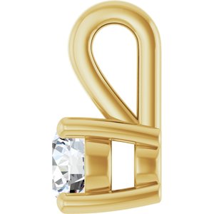 10K Yellow Gold 3.8 mm Round Charm/Pendant Mounting – image 5