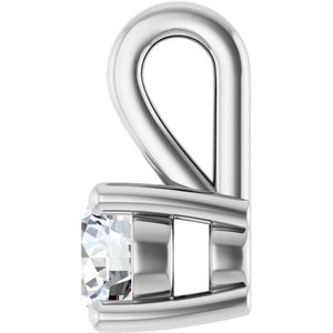 Sterling Silver 3.8 mm Round Charm/Pendant Mounting – image 5