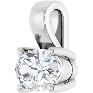 Sterling Silver 7x5 mm Oval Charm/Pendant Mounting – image 3