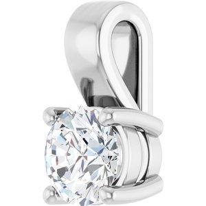 Platinum 5.2 mm Round Charm/Pendant Mounting – image 3