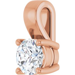 10K Rose Gold 5.2 mm Round Charm/Pendant Mounting – image 3