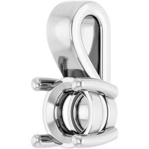 Sterling Silver 5.2 mm Round Charm/Pendant Mounting – image 4