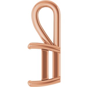10K Rose Gold 12x10 mm Emerald Charm/Pendant Mounting – image 6