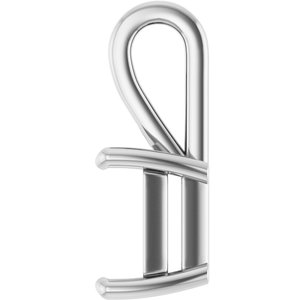 18K White Gold 12x10 mm Emerald Charm/Pendant Mounting – image 6