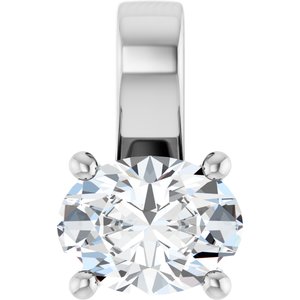 Sterling Silver 8x6 mm Oval Charm/Pendant Mounting
