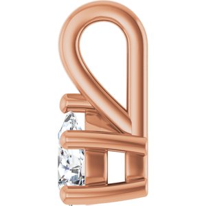 10K Rose Gold 4.5x3 mm Pear Charm/Pendant Mounting – image 5