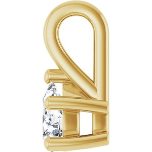 10K Yellow Gold 4.5x3 mm Pear Charm/Pendant Mounting – image 5