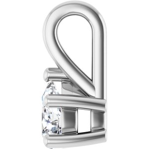 14K X1 White Gold 4.5x3 mm Pear Charm/Pendant Mounting – image 5