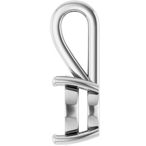 18K White Gold 12x10 mm Oval Charm/Pendant Mounting – image 6