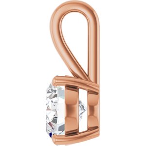 10K Rose Gold 12x10 mm Oval Charm/Pendant Mounting – image 5