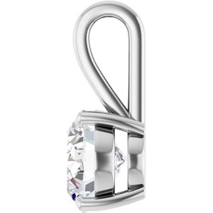 18K White Gold 12x10 mm Oval Charm/Pendant Mounting – image 5