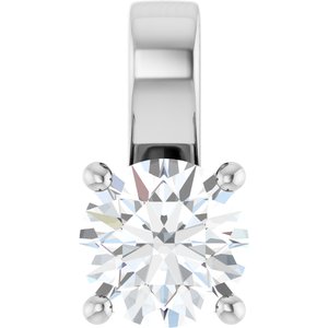 Platinum 7 mm Round Charm/Pendant Mounting