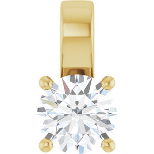 14K Yellow Gold 7 mm Round Charm/Pendant Mounting