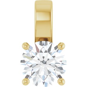 14K Yellow Gold 8.2 mm Round Charm/Pendant Mounting