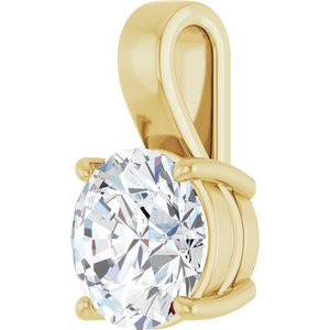 10K Yellow Gold 11 mm Round Charm/Pendant Mounting – image 3
