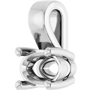 Platinum 6x4 mm Oval Charm/Pendant Mounting – image 4