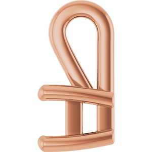 10K Rose Gold 5x3 mm Emerald Charm/Pendant Mounting – image 6