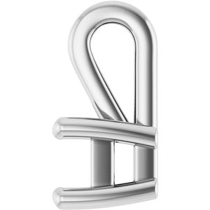 18K White Gold 5x3 mm Emerald Charm/Pendant Mounting – image 6
