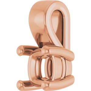 18K Rose Gold 4 mm Cushion Charm/Pendant Mounting – image 4