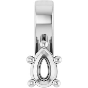 Continuum Sterling Silver 4.5x3 mm Pear Charm/Pendant Mounting – image 2