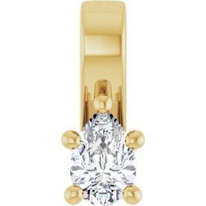 10K Yellow Gold 4.5x3 mm Pear Charm/Pendant Mounting