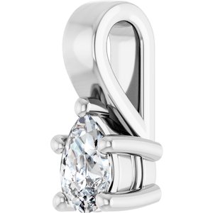 Platinum 4.5x3 mm Pear Charm/Pendant Mounting – image 3
