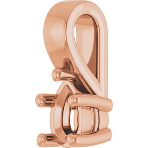 10K Rose Gold 4.5x3 mm Pear Charm/Pendant Mounting – image 4