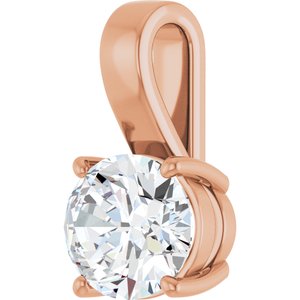 10K Rose Gold 12x10 mm Oval Charm/Pendant Mounting – image 3