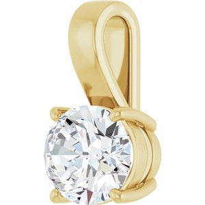 10K Yellow Gold 12x10 mm Oval Charm/Pendant Mounting – image 3