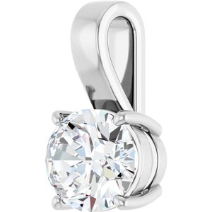14K X1 White Gold 12x10 mm Oval Charm/Pendant Mounting – image 3