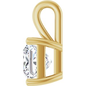 10K Yellow Gold 6.5 mm Square Charm/Pendant Mounting – image 5
