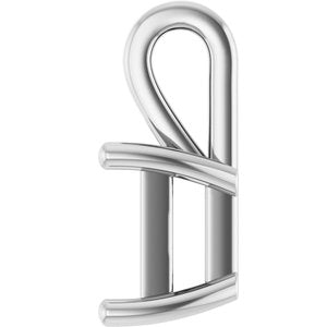 14K White Gold 6.5 mm Square Charm/Pendant Mounting – image 6