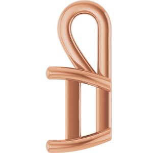 10K Rose Gold 6.5 mm Square Charm/Pendant Mounting – image 6