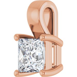14K Rose Gold 5 mm Square Charm/Pendant Mounting – image 3