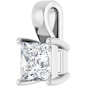 Platinum 6.5 mm Square Charm/Pendant Mounting – image 3