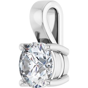 14K X1 White Gold 7.4 mm Round Charm/Pendant Mounting – image 3