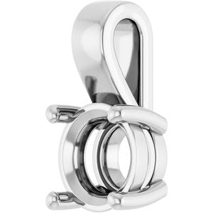 Continuum Sterling Silver 7.4 mm Round Charm/Pendant Mounting – image 4