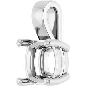 Continuum Sterling Silver 9 mm Cushion Charm/Pendant Mounting – image 4