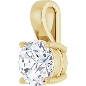10K Yellow Gold 9.4 mm Round Charm/Pendant Mounting – image 3