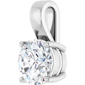 14K X1 White Gold 9.4 mm Round Charm/Pendant Mounting – image 3