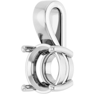 Platinum 9.4 mm Round Charm/Pendant Mounting – image 4