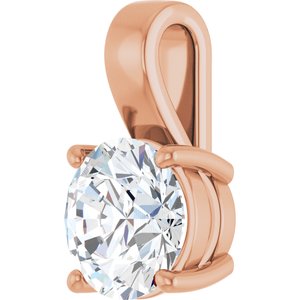 10K Rose Gold 9.4 mm Round Charm/Pendant Mounting – image 3