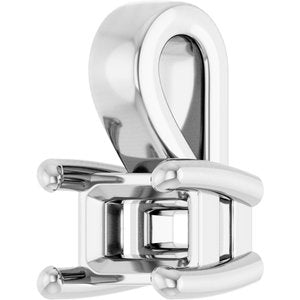 Sterling Silver 4.5x3 mm Emerald Charm/Pendant Mounting – image 4
