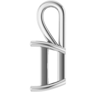 Platinum 10 mm Square Charm/Pendant Mounting – image 6