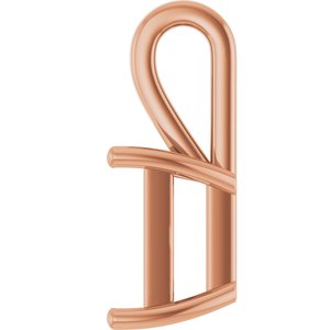 14K Rose Gold 10 mm Square Charm/Pendant Mounting – image 6